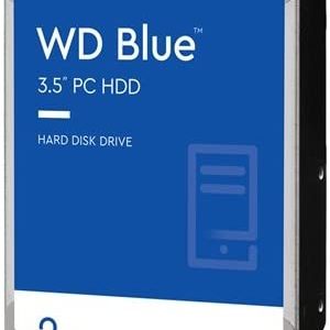 Western Digital 2TB WD Blue 3.5 SATA 6 Gb/s PC Hard Drive Used HDD