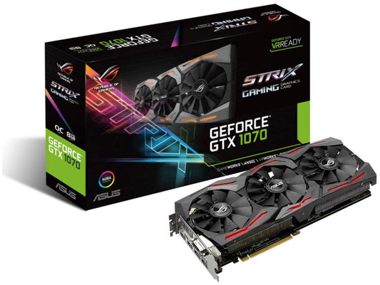 ASUS GeForce Rog Strix GTX 1070 Triple Fans 8GB Used GPU