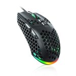SOLAKAKA RGB with Honeycomb Shell Adjustable 12800 DPI 7 Programmable Buttons Lightweight Gaming Used Mouse