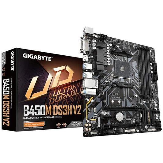 GIGABYTE B450M DS3H V2 AM4 Socket DDR4 New, Open Box Motherboard