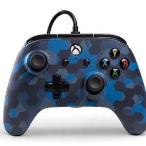 PowerA Wired Controller for Xbox One, One S, One X & Windows 10 Stealth Blue Camo Used Controller