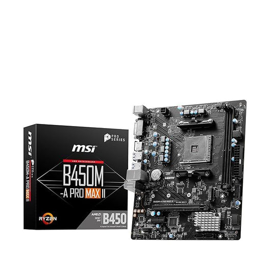 MSI B450M-A PRO MAX II Micro-ATX, AM4 DDR4 New, Open box Motherboard