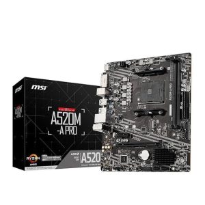 MSI A520M-A PRO Motherboard AMD Ryzen 3000 3rd Gen AM4, DDR4 Used Motherboard