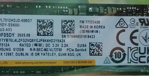 Samsung PM9F1 512 GB Gen 4 NVMe (2280) Internal SSD M.2 Used SSD