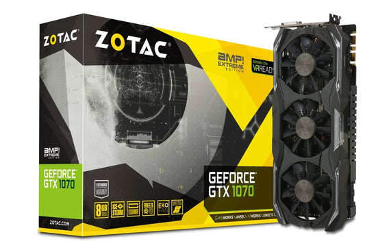ZOTAC GeForce GTX 1070 AMP Extreme Triple Fans 8GB Used GPU